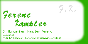 ferenc kampler business card